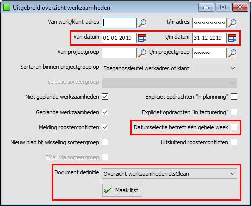 Jaar- en periodeplanning Let op: zorg ervoor dat je in de meest recente versie van ItsClean aan het werken bent (2.550).