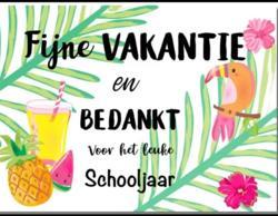 Nieuws uit de groepen Groep 5A Hallo ouders/verzorgers van groep 5a, Nog maar één week en dan is de zomervakantie aangebroken. Een week waarin we het schooljaar afsluiten.