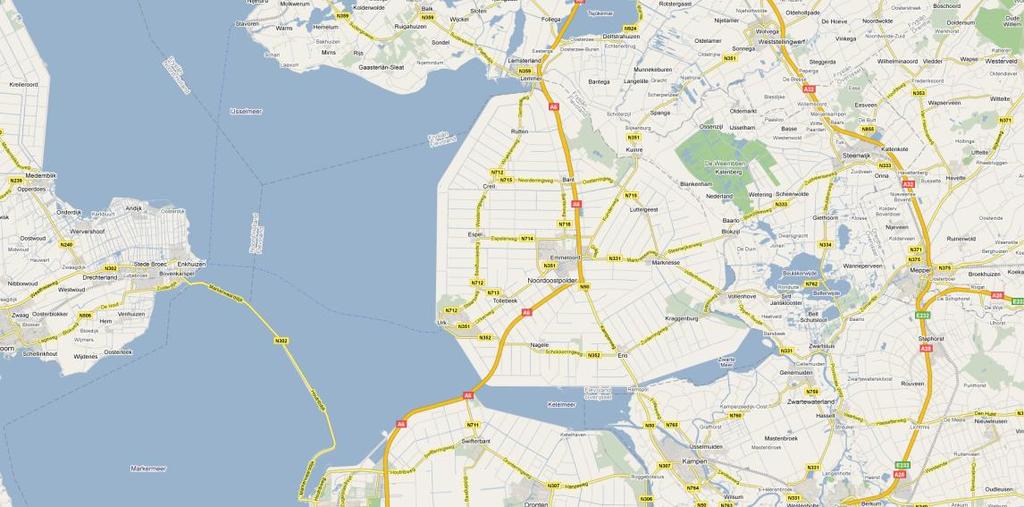 1.1 Beschrijving van de locatie De locaties zijn gelegen in de Noordoostpolder ten zuidoosten van Urk, ten noorden van Urk en ten noordwesten van Creil. Afbeelding 1: locatie.