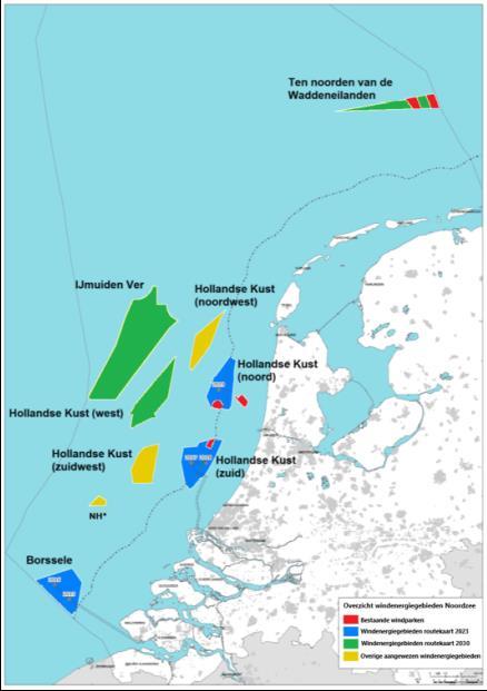 Vastgesteld Inpassingsplan Net op zee Hollandse Kust (noord) en Hollandse Kust (west Alpha) Voor het gebied Hollandse Kust (west Alpha) kan de aanbesteding in 2021 plaatsvinden.
