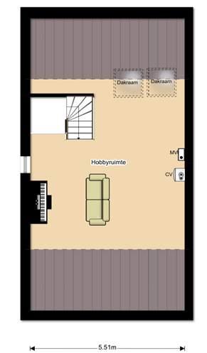 Tweede verdieping 35 m² * Garage 20 m² Totaal: 169 m² * Met een