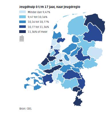 Pagina: 5 van 5 Bijlage 2 Jongeren met jeugdhulp als percentage