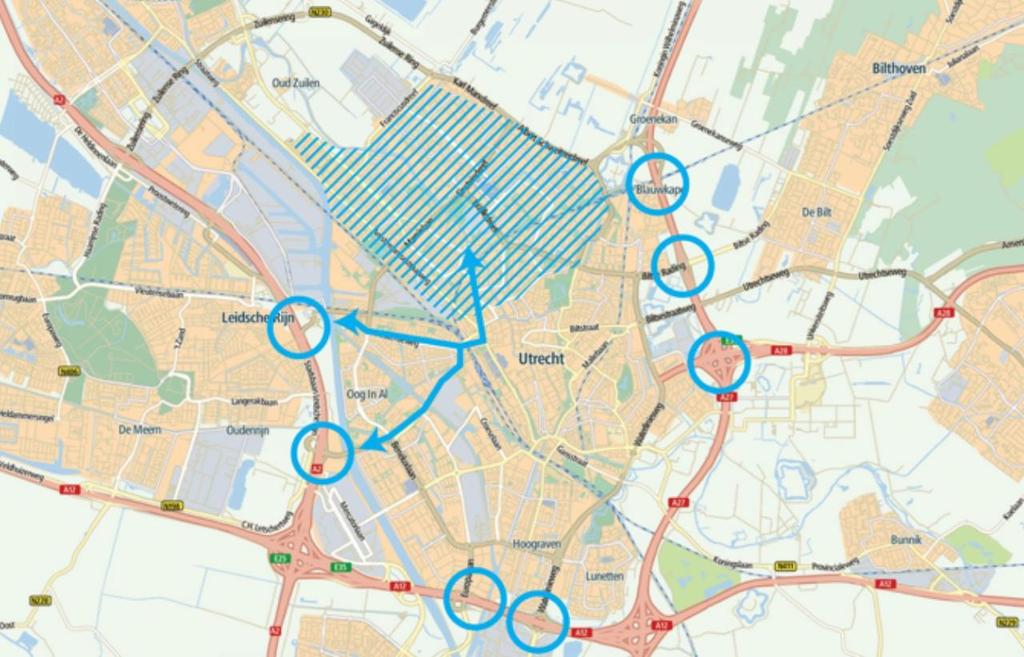 snelweg-aansluiting in het noordwesten van Utrecht veroorzaakt