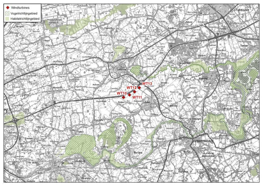 32/120 BE0112.000528 Op onderstaande kaart is het projectgebied gesitueerd ten opzichte van deze gebieden.