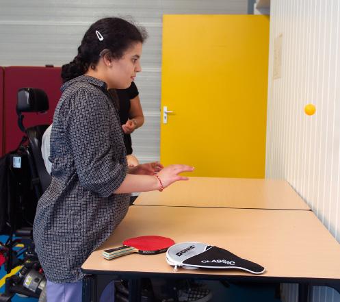 Station 4 Pingpongen Doelgroep pakket Lespakket voor speciaal basisonderwijs, kinderen met leerachterstanden of volwassenen met een verstandelijke beperking.