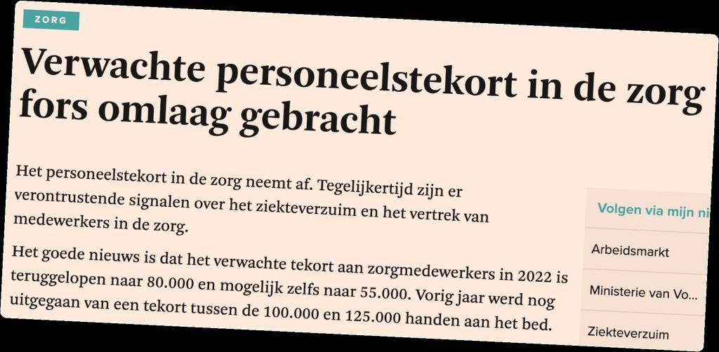 Zo zijn verloop, verzuim en verwachte tekorten nog steeds problematisch hoog.