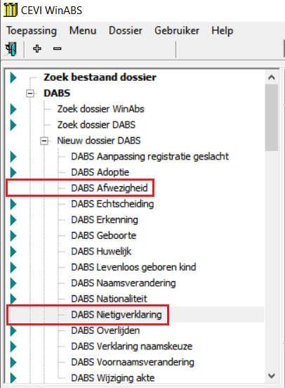 3 BIJKOMENDE AKTETYPES In deze upgrade zijn de volgende aktetypes toegevoegd.