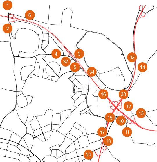 000 3 Bergpas ten noorden van asl 13 28.000 2.000 30.000 4 Rondweg Noord ten westen van asl 14 36.000 2.000 38.000 5 Rondweg Oost ten westen van kruising met 26.000 2.000 28.