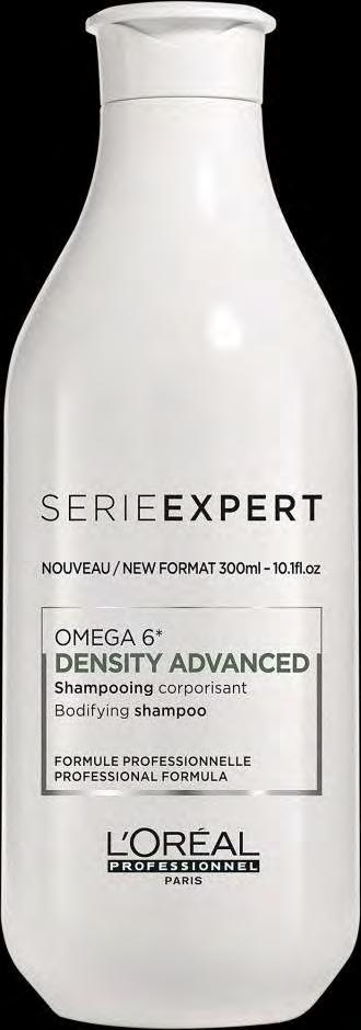 DENSITY ADVANCED Fijn wordend haar Kracht, sterkte, densiteit OMEGA-6* NUTRI-COMPLEX* Omega 6 derivaat: Werkt aan de wortel om de activiteit ervan te stimuleren.