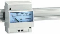 Analoge en digitale Volt- en Ampèremeters VLT + AMP VLT analoge Voltmeter Breedte in Meetbereik mod. van (V AC) 9 mm (18 mm) Nauwkeurigheid Verbruik Aansluiting (kooiklemmen) 8 (4) 0.
