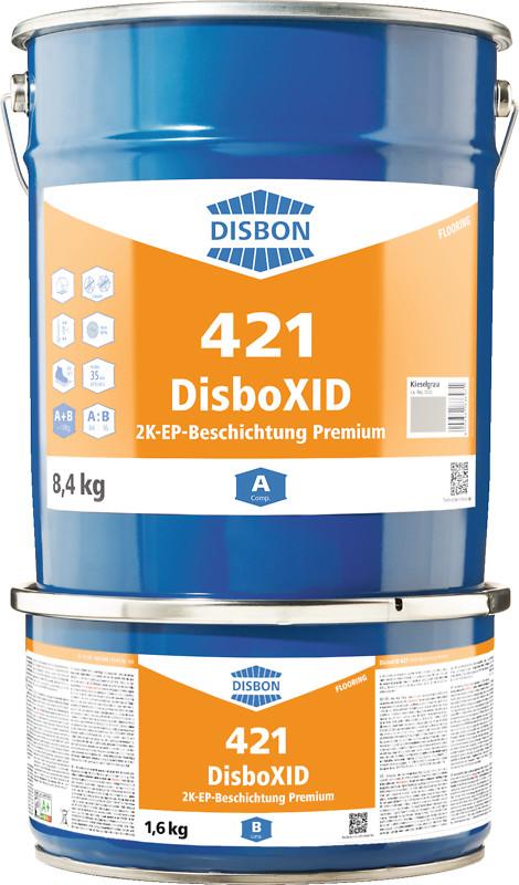 (Vorige benaming: Disboxid 421 E.MI.coat) DisboXID 421 2K-EP- Beschichtung Premium Universeel toe te passen, gepigmenteerde vloercoating op basis van epoxyhars. Twee componenten (2K).