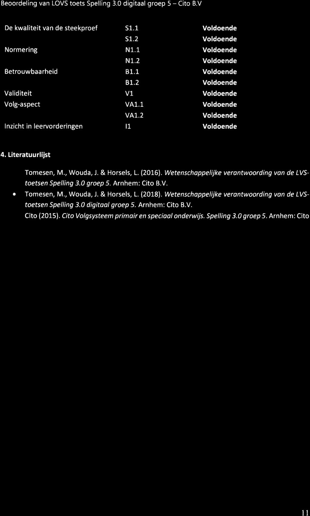 De kwaliteit van de steekproef s1_.l Voldoende sl.2 Voldoende Normering N1.1 Voldoende N1.2 Voldoende Betrouwbaarheid 81.