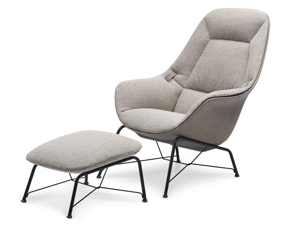 LOUNGE CHAIR & POEF PRELUDE Design by POCCI+DONDOLI (IT) Lounge chairs zijn vandaag een geliefd gegeven in het interieur.