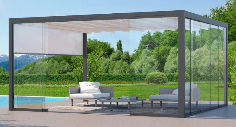 PERGOLA SUNRAIN Q Het terrasvouwdak voor zon, wind en regen Het terrasvouwdak PERGOLA SUNRAIN Q maakt tevens deel uit van de actie.