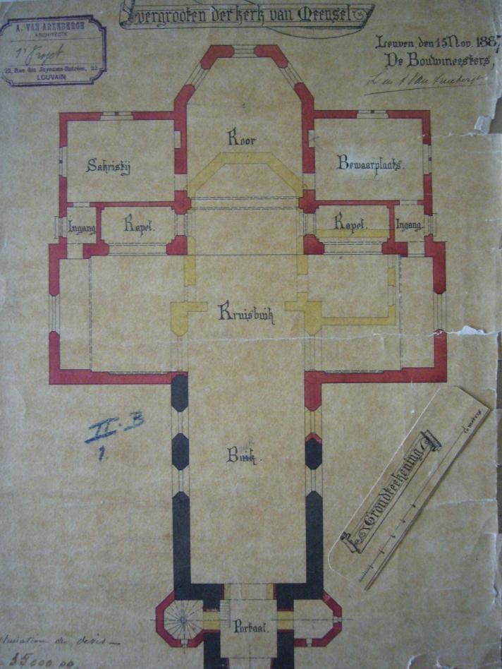 Een 3 de ontwerp kwam er eind 1889, het welke de commissie wel goedkeurde in