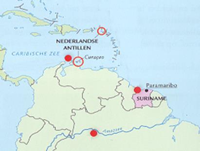 Wat zie je op de kaart, lees de tekst over de koloniën. Koloniën. De Nederlandse Antillen horen bij Nederland.