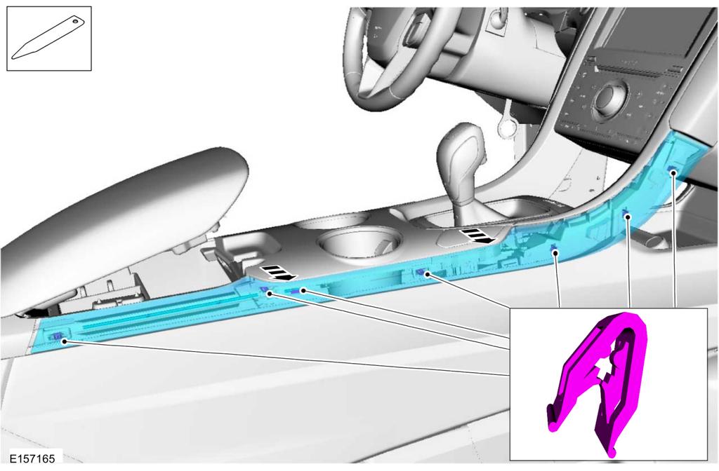 RH side shown, LH side similar.