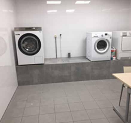 In de kernen worden ook gemeenschappelijke ruimten voor wasmachines en wasdrogers gemaakt.