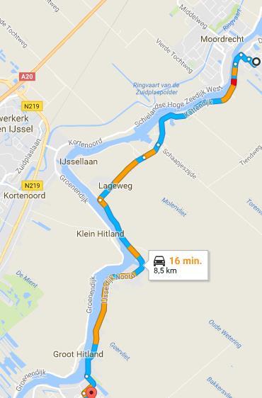 1.3 Omgevingseffecten Als al het verkeer dat van de dijk gebruik maakt wordt omgeleid via de N210 en N207 is de kans groot dat het verkeer met een herkomst/bestemming aan de dijk, het onderliggend