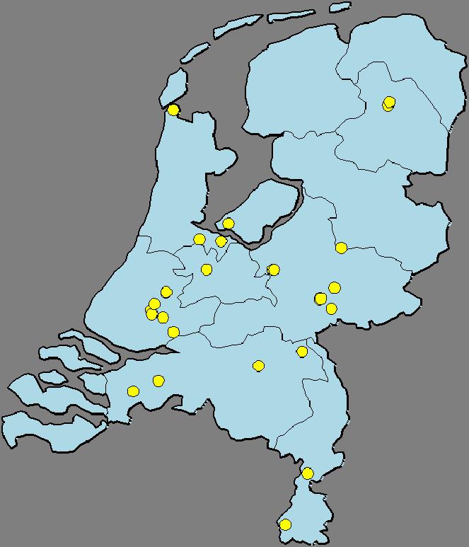 Locaties deelnemende verpleeghuizen in