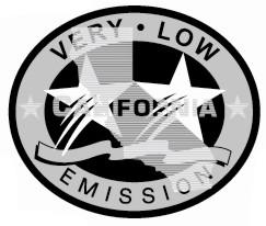 Californië. Motoren die aan deze normen voldoen hebben 65-90% minder emissie dan motoren met de sticker 'Eén ster - lage emissie'.
