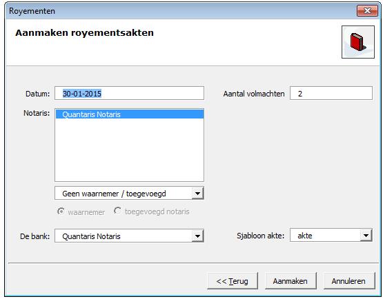 Het volgende scherm verschijnt: In het veld <Datum> geeft u de passeerdatum in.