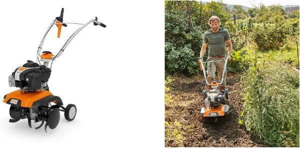 Foto s Gebruik motorkracht in plaats van spierkracht: de MH 445 van STIHL is een compact en gestroomlijnd model, ideaal voor kleine tuinen.