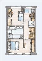 019 Hotelsuite 1 (tekening V-442b) - extra grote master bedroom - volwaardige ruimte voor walk-in closet grenzend aan master bedroom - loze leiding in de grootste slaapkamer uw keuze: 499 499 499