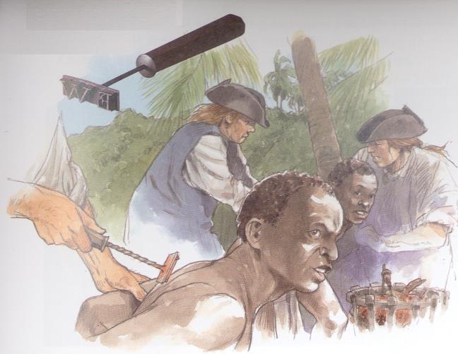 Lees het verhaal over het leven van de slaven in Suriname. 1 De slaven hadden een slecht leven. Het werk op de plantage was zwaar en saai. 3 Als ze vluchten kregen ze straf.