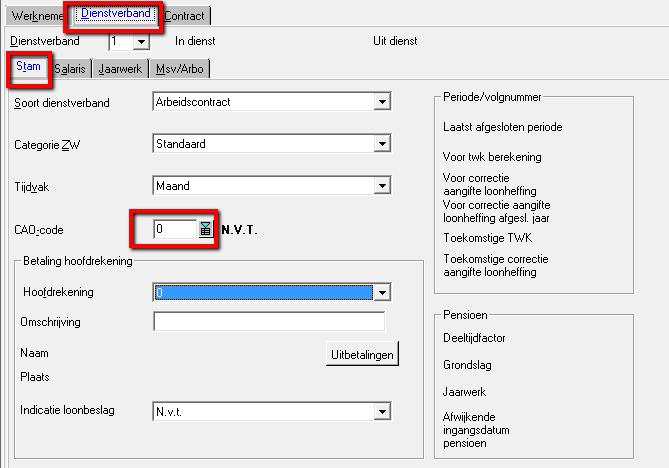 3.2 Werknemer U maakt een nieuw werknemersnummer aan met een datum ingang contract van 1 juli 2015 én een datum einde contract van 1 juli 2015.