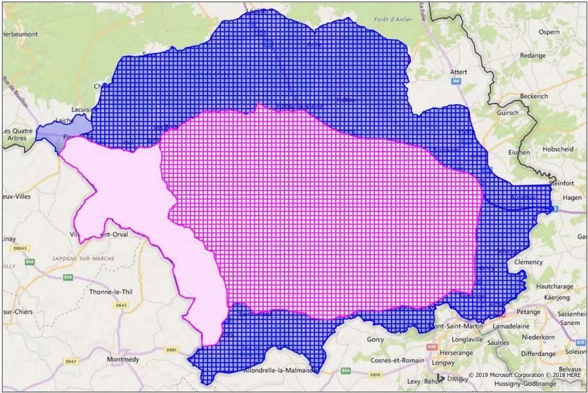 (lichtblauw) en zone II (wit-roze), zie kaart Geen toevoeging zone I tot in FR uit schrik voor embargo s tegen FR