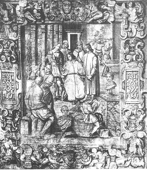 69 Giovanno Stradano, Tapijt met Lorenzo de Medici en zijn