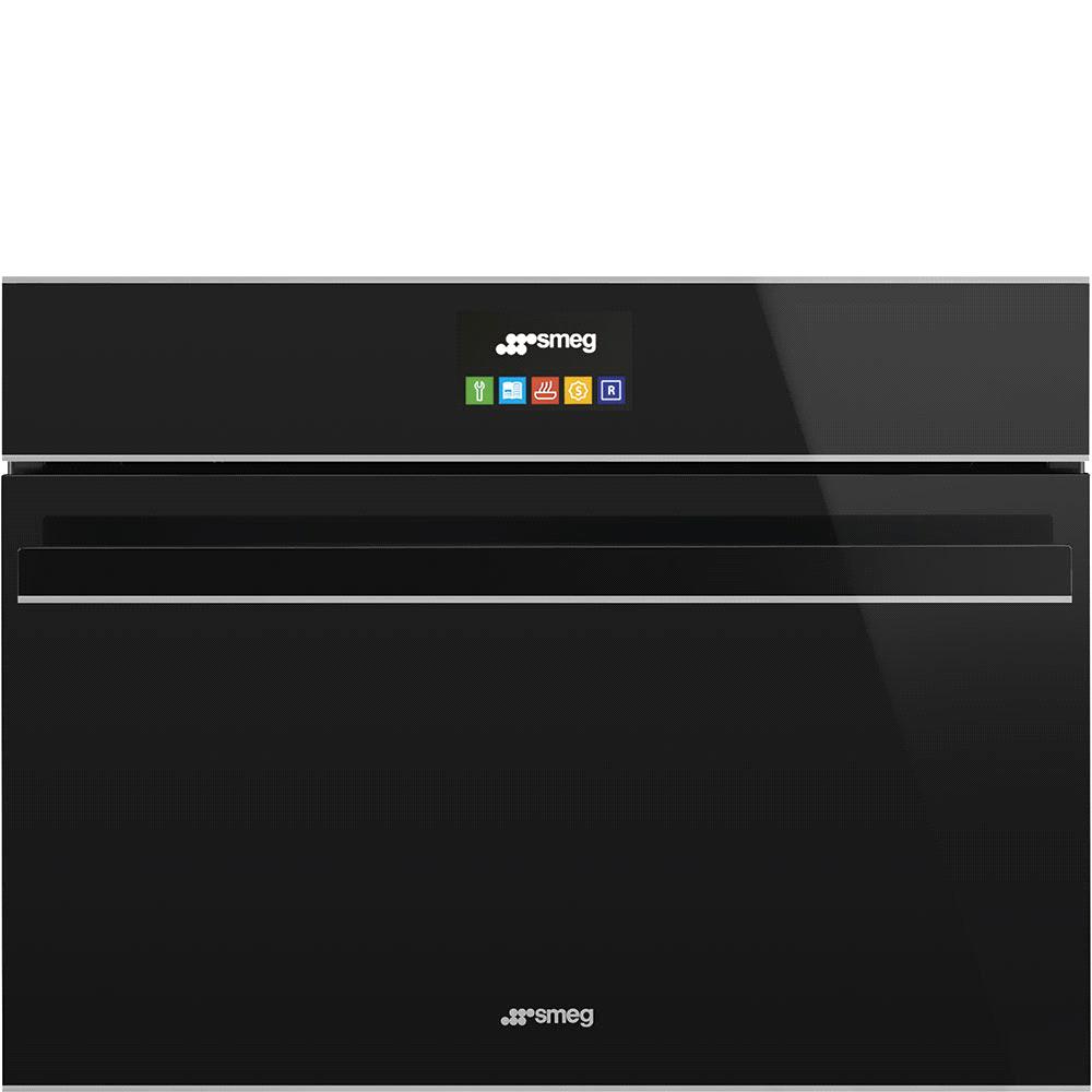 Compacte oven met magnetronfunctie 60 cm Zwart glas/roestvrijstaal Touch Control bediening Nismaat 45cm EAN13: 8017709223618 18 functies 10 receptenprogramma s Vapor Clean functie SmartCooking (50