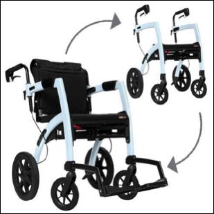 Rollator en rolstoel in één! Ergonomisch ontworpen rollator. De ideale rollator voor mensen die er graag op uit gaan!