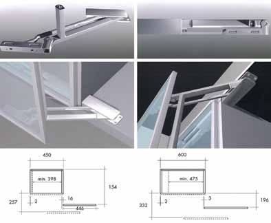 Afwerking Voor deurbreedte Verpakking 013611 aluminium 450 mm 1 013612 aluminium 600 mm 1 Verbindingsstang voor Pegaso beslag - deze