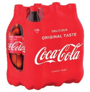 6 x 1,5 L Voorbeeld: Coca-Cola regular, 12,85