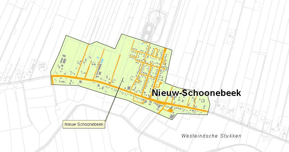 Bijlage 26-1: Stedelijke wateropgave Nieuw-Schoonebeek Situatie Nieuw-Schoonebeek Nieuw-Schoonebeek ligt in het zuidoosten van de gemeente Emmen, ten oosten van Schoonebeek.