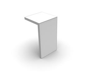 izi-wall table AFMETINGEN: 620 X 620 X 1054 MM STANDAARD AFWERKING: