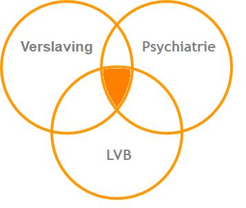 Hoe vaak komt dat voor? Verslaving + psychiatrie + LVB: Verslavingszorg:?