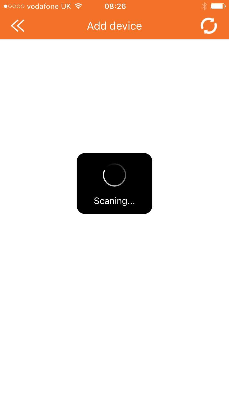 Scanning... De Element4 Electric fires App zal beginnen met het scannen voor uw product.