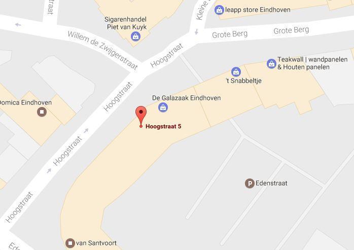 Object : Oppervlakte : De te huur aangeboden winkel/kantoorruimte ligt aan de Hoogstraat nabij de hoek Hoogstraat/Edenstraat te Eindhoven.