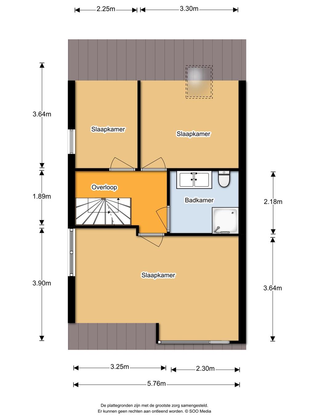 PLATTEGROND De plattegrond is niet op schaal en is bedoeld een indicatie te geven van