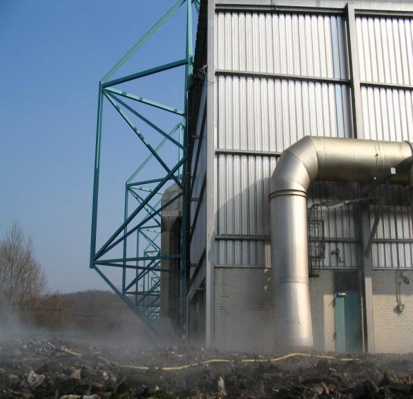 1. Werking composteerinstallatie EcoWerf Aërobe, gesloten compostering (start 1996) IN : 47.000 ton gft en oba OUT : 16.