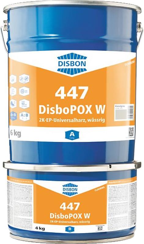 DisboPOX W 447 2K-EP-Universalharz Waterverdunbare epoxyharscoating voor wanden en (te berijden) vloeren binnen met een matige tot gemiddelde belastingen. Twee componenten (2K).