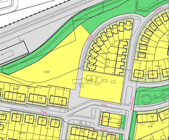 Uitwerkingsplan 1 bestemmingsplan Berghem Zuid - 2013, pag. 5 van 13 Onderstaande kaart is een deel van het bestemmingsplan Berghem Zuid 2013.