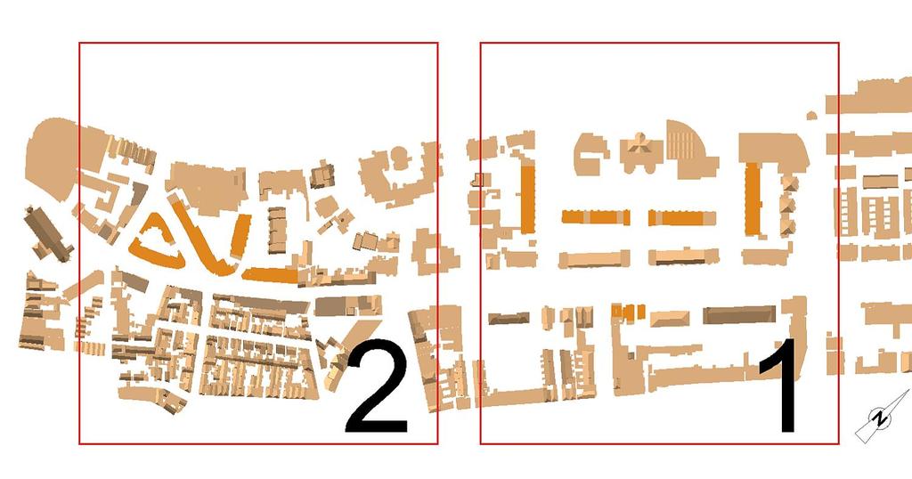 Figuur 3: Overzicht opslitsing onderzoeksgebied in clusters.