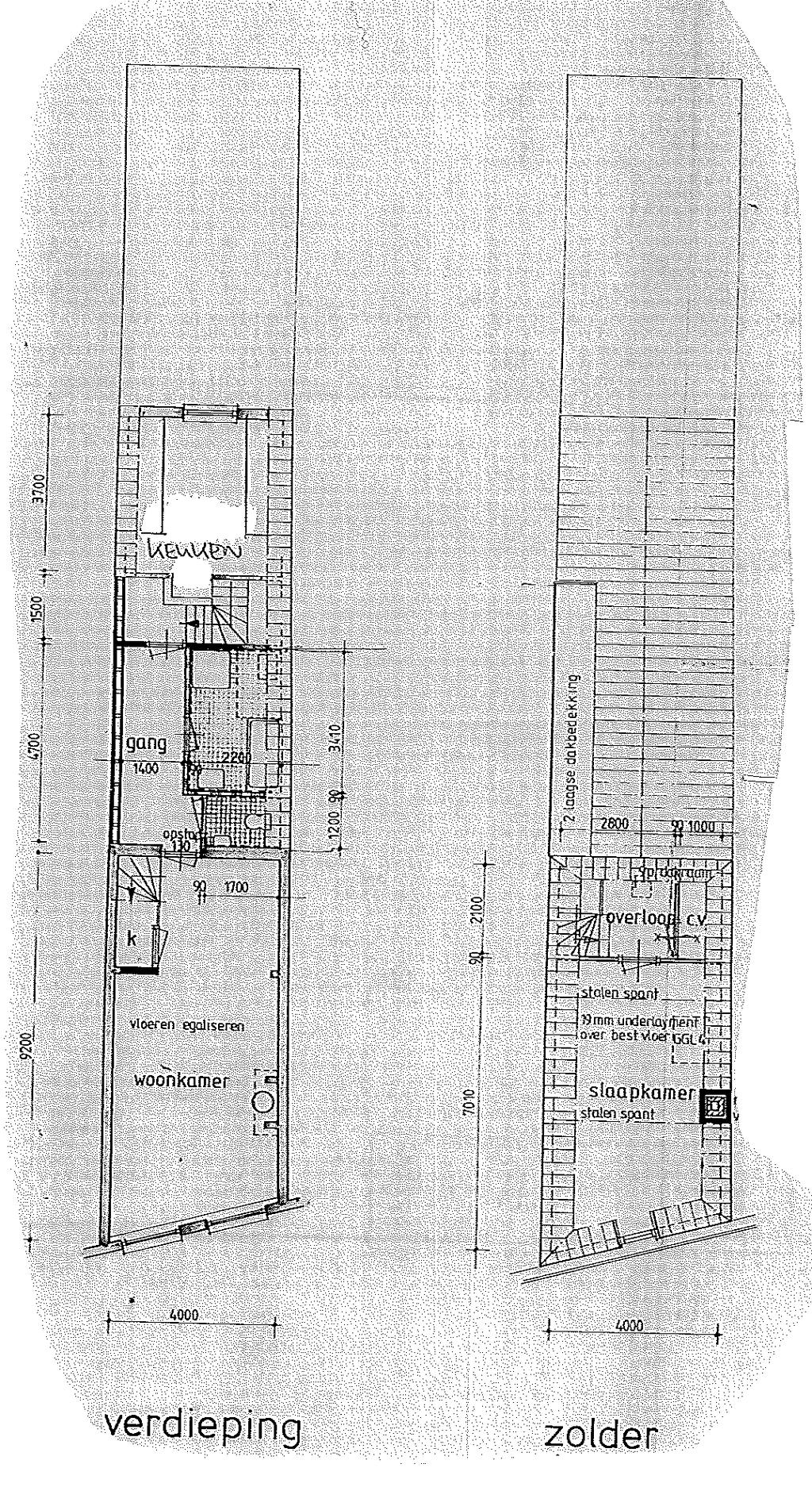 Tekening Luttekepoortstraat 36 te Harderwijk