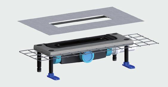 Zentrix CeraNiveau NIEUW CeraFrame Individual De elegante en compacte douchegoot voor vrij in de ruimte De exclusieve en compacte douchegoot voor vrij in de ruimte De individualiseerbare compacte