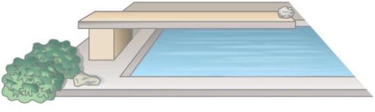GOLVEN & OPTICA 3 Duikplank. (3 punten) Een duikplank trilt op en neer en voert een harmonische trilling uit met een frequentie van 2,5 Hz.