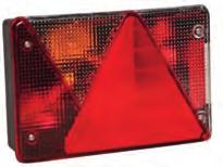 Multipoint IV Voorzijde aanhangwagen: Breedtelichten (wit) Reflectoren (wit) Zijkanten aanhangwagen: Zijmarkeringsverlichting (rood naar achteren, wit naar voren en oranje op de kop)